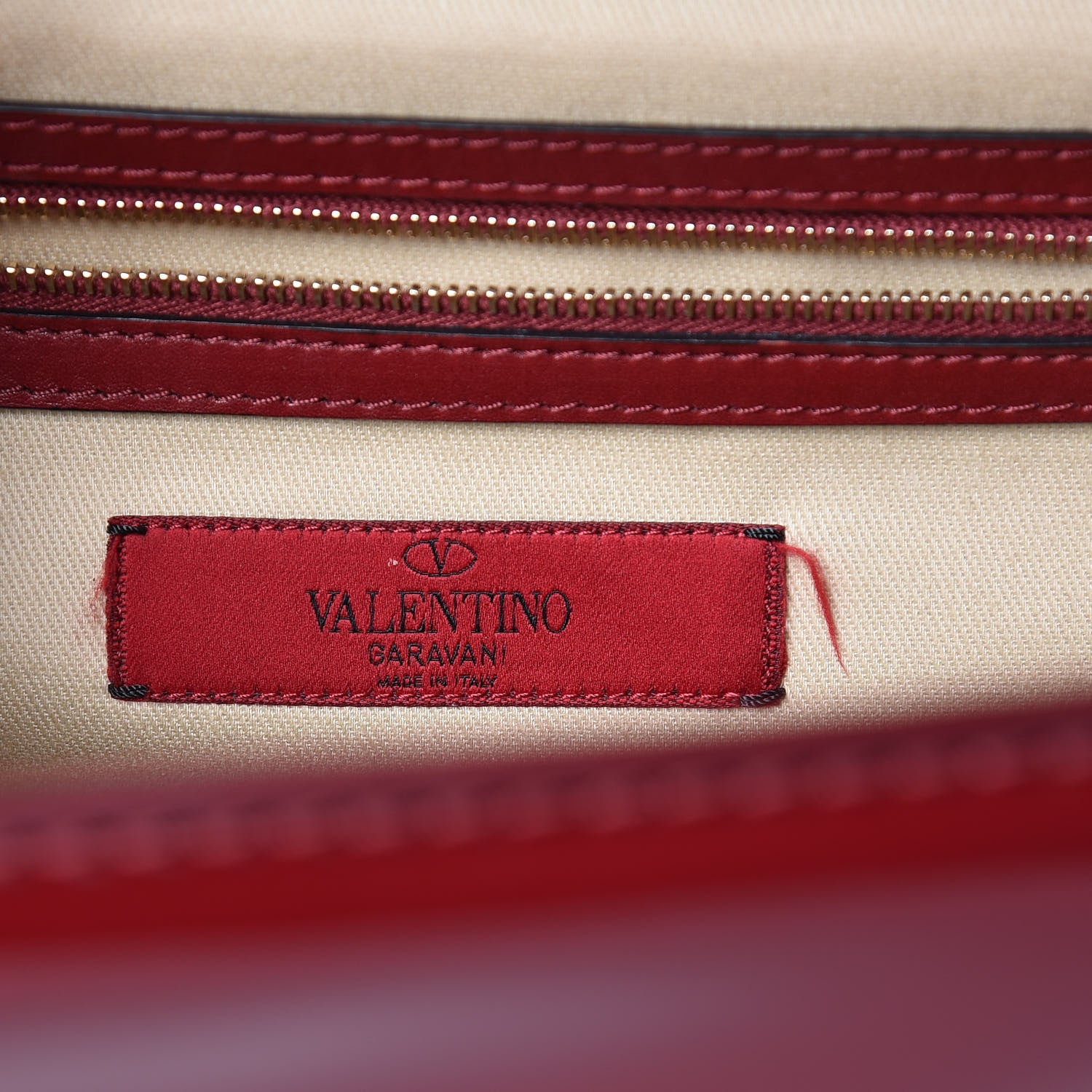 Valentino Garavani Patent Large Glam Lock Rockstud Flap Red 6 of 10