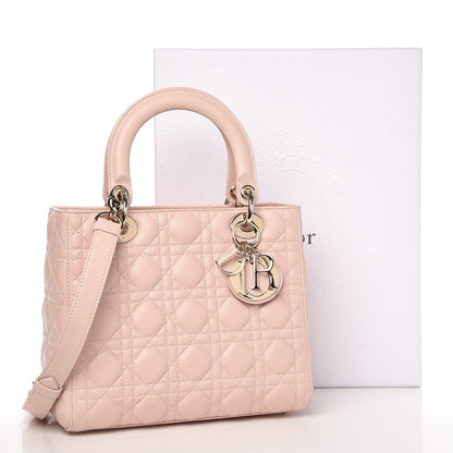 Christian Dior Lambskin Cannage Medium Lady Dior Light Pink 8 of 8