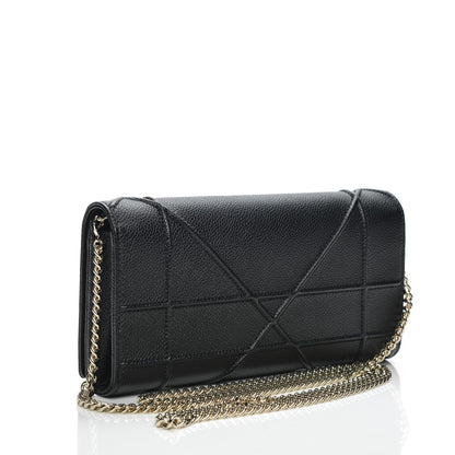 Christian Dior Grained Calfskin Diorama Croisiere Chain Wallet Black 3 of 7