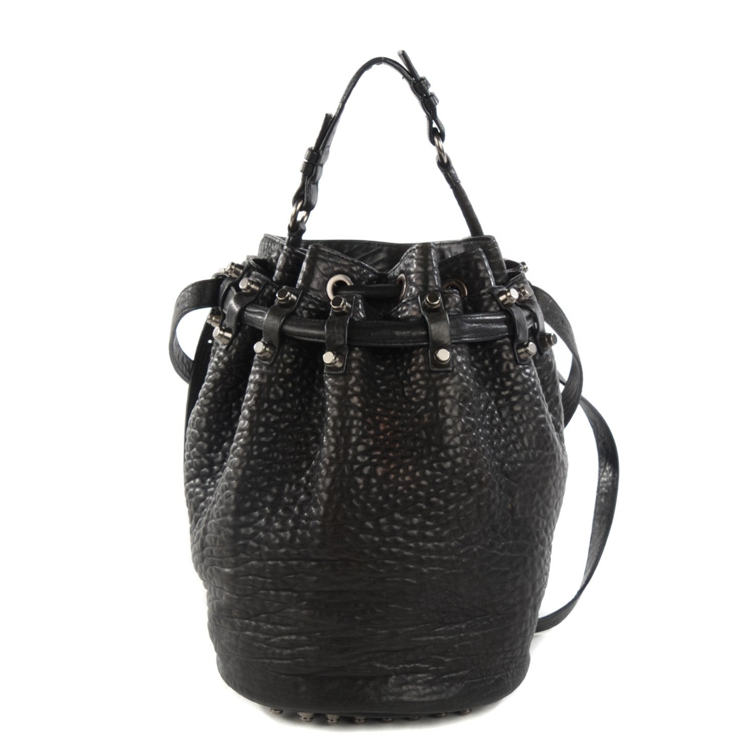 Alexander Wang Pebbled Lambskin Diego Bucket Bag Black Nickel Hardware 1 of 7