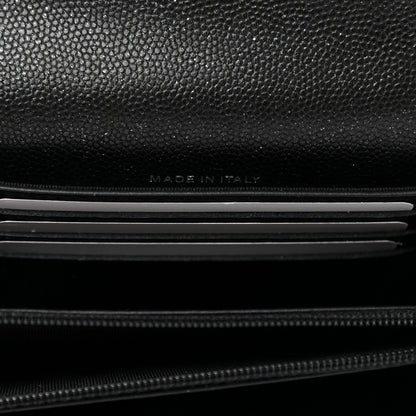 Chanel Iridescent Caviar Quilted Medium Flap Wallet Black 7 of 9