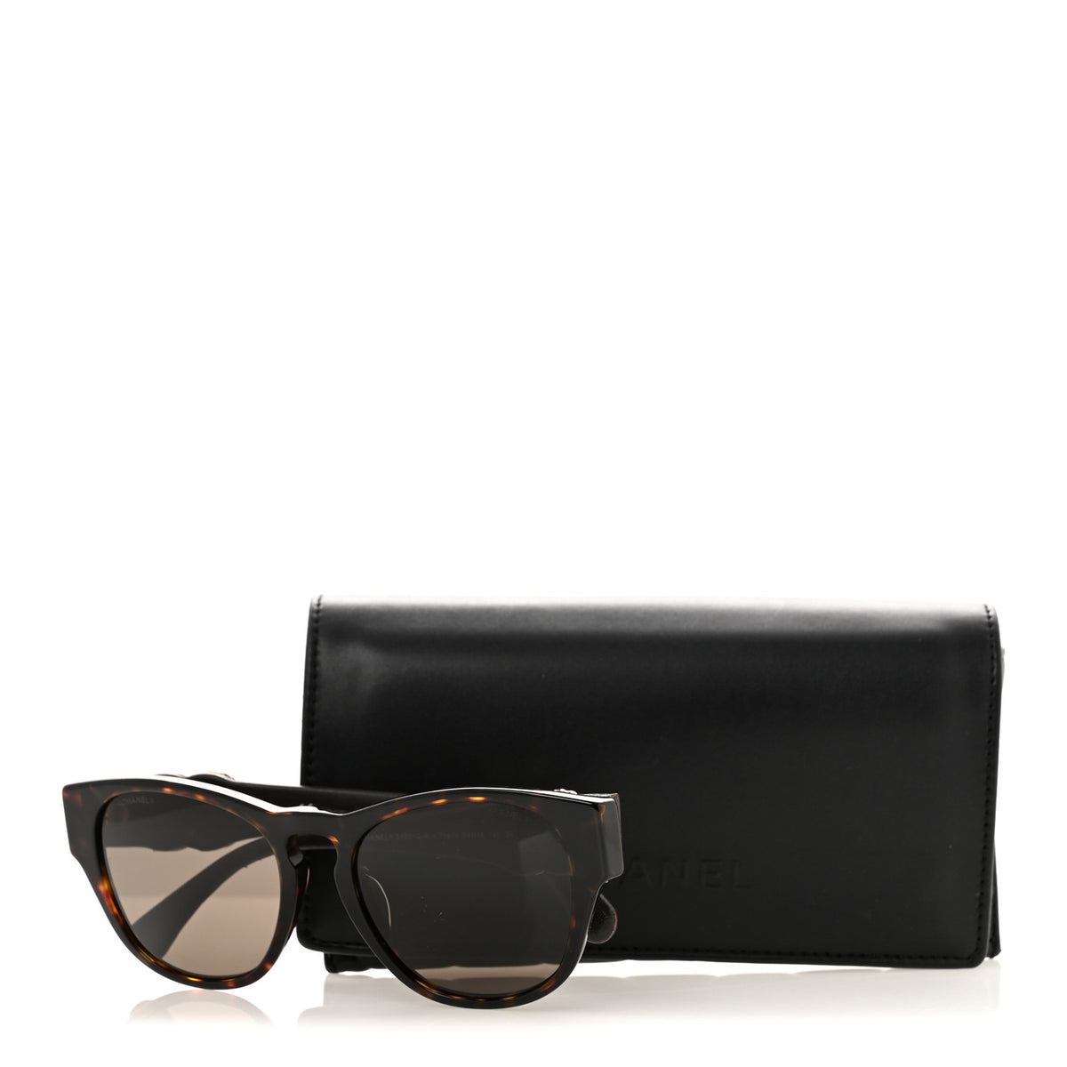 Crystal Lambskin CC Sunglasses 5455-Q-A Tortoise