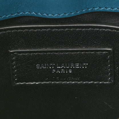 Saint Laurent Calfskin Y Quilted Monogram Small Loulou Chain Satchel Green 7 of 11