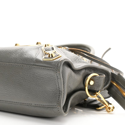 Balenciaga Chevre Gold Metallic Edge Hardware Mini City Gris Acier 10 of 12