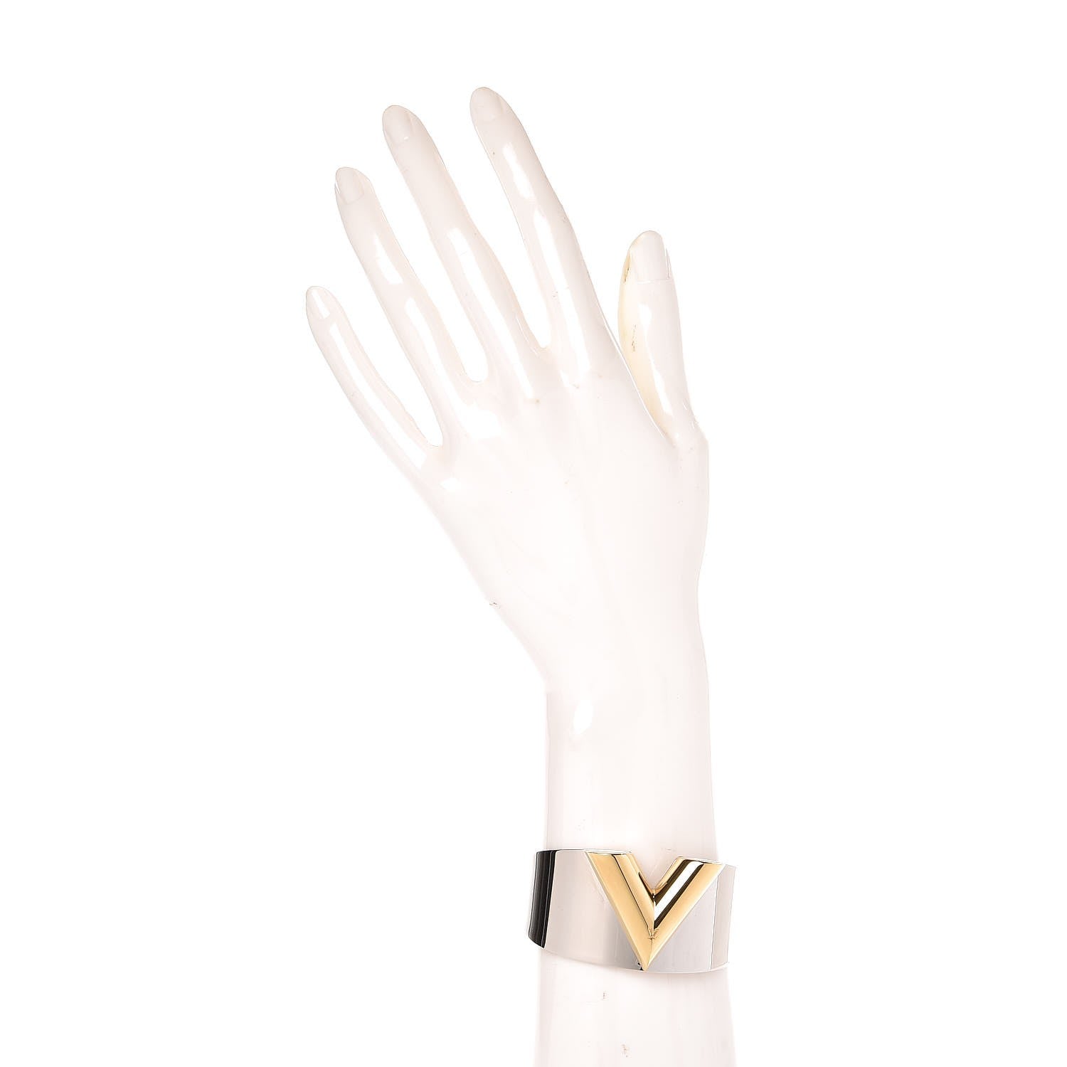 Louis Vuitton Metal Essential V Cuff Silver 2 of 3