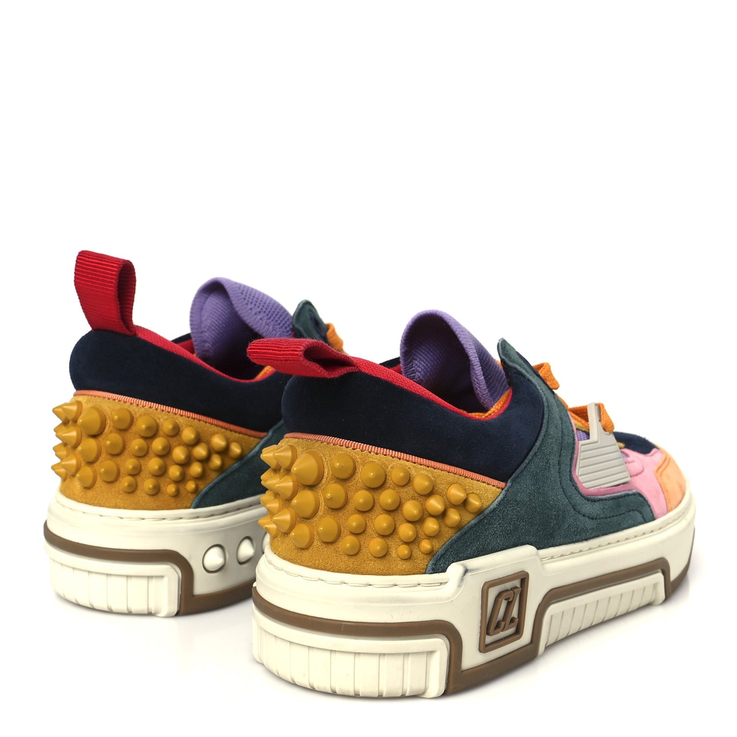 Calfskin Suede Spike Astroloubi Donna Low Top Sneakers 37.5 Multicolor