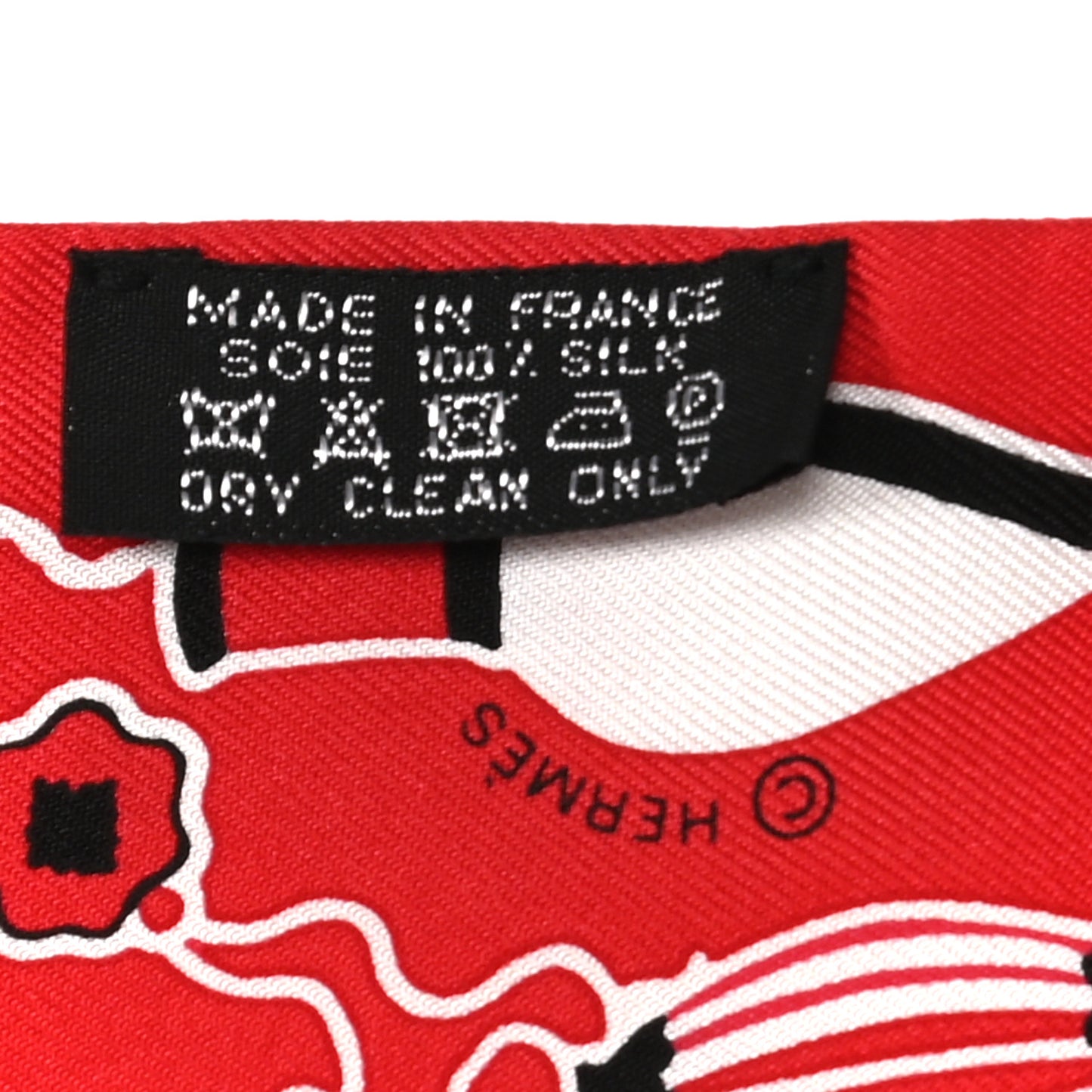 Silk Les Flacons Bandana Twilly Marine Rouge White