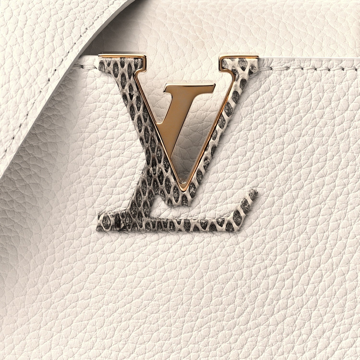 Louis Vuitton Taurillon Ayers Capucines Mini White Snow White 7 of 10