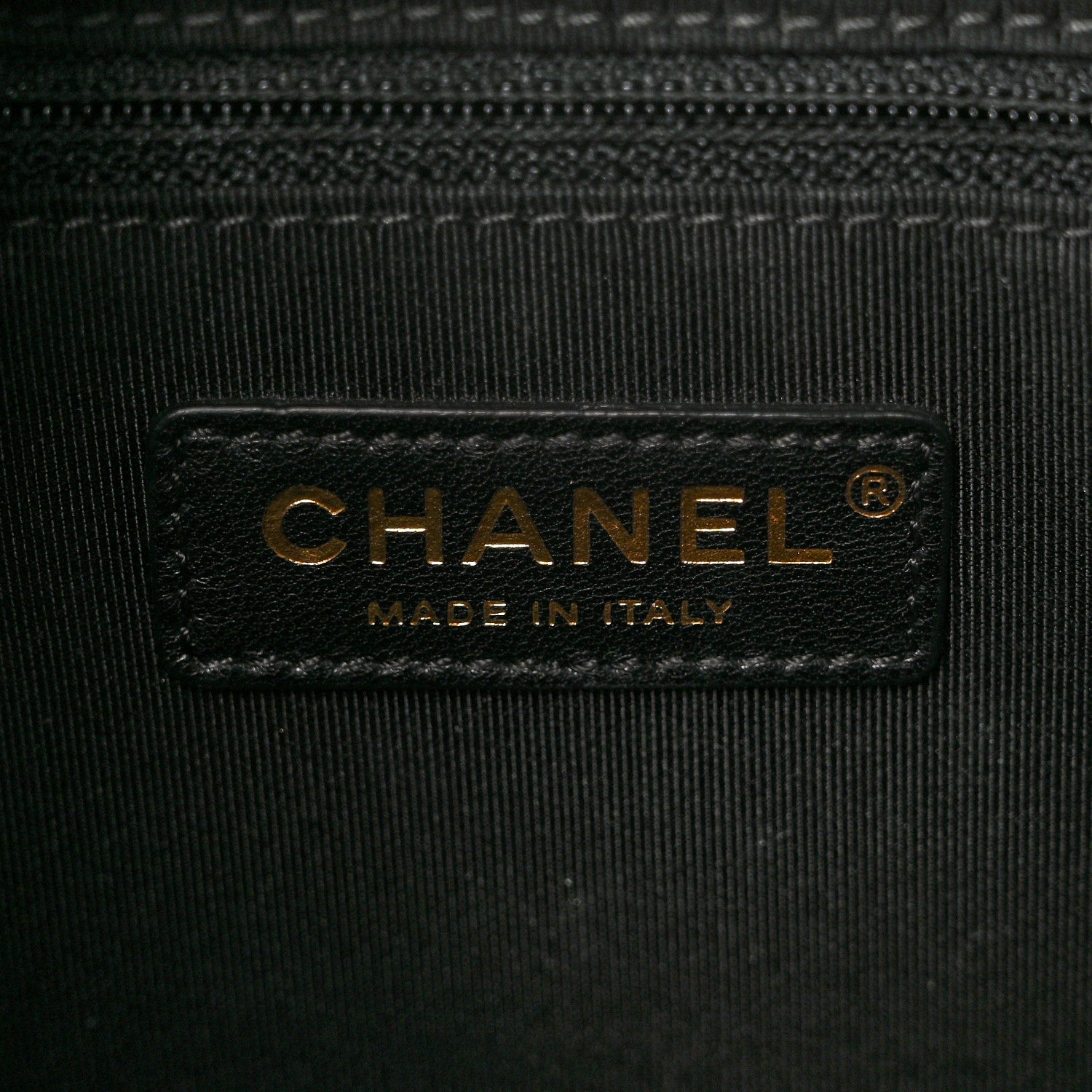 Chanel Calfskin Stitched Large Straight Lines Shopping Tote Black 6 of 8