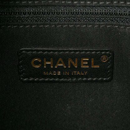 Chanel Calfskin Stitched Large Straight Lines Shopping Tote Black 6 of 8