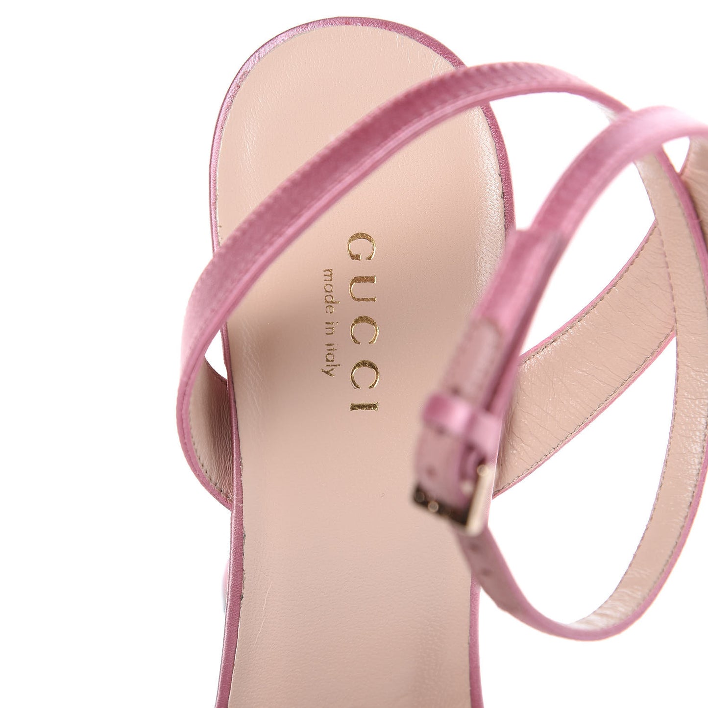Satin Princess Platform Sandals 38 Rose