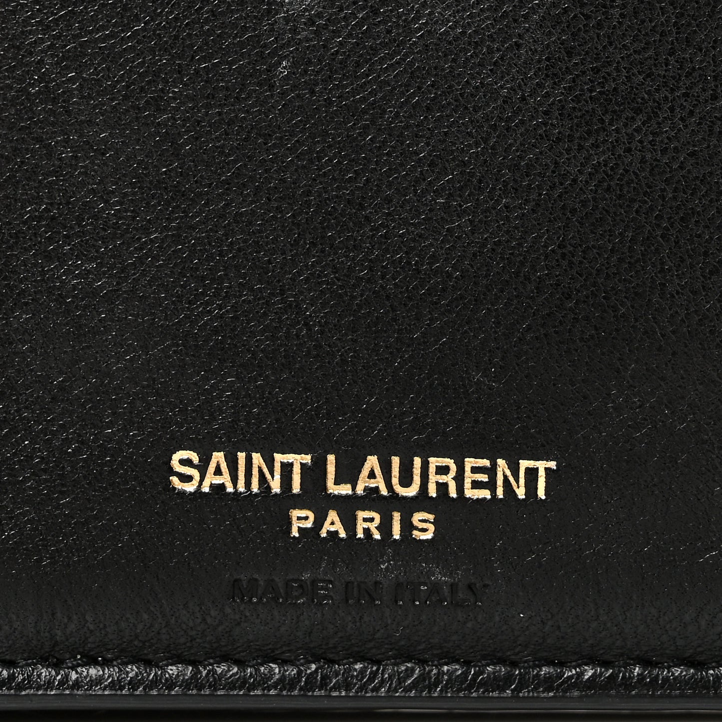 Lambskin Matelasse Monogram Vicky Tri-Fold Wallet Black