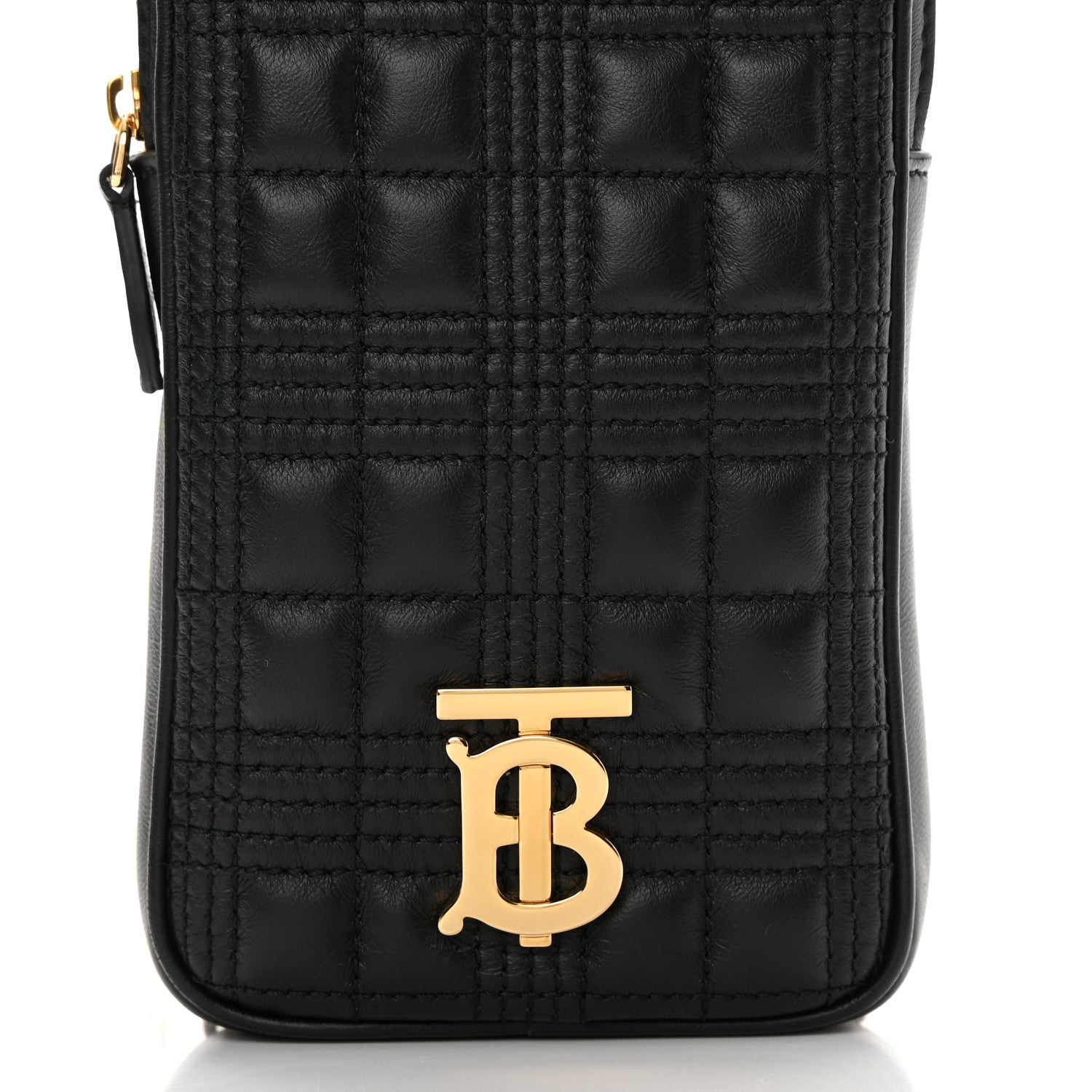 Burberry Lambskin Quilted Mini Lola Vertical Crossbody Bag Black 8 of 10