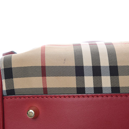 Burberry Horseferry Check Small Canterbury Tote Honey Parade Red 10 of 11