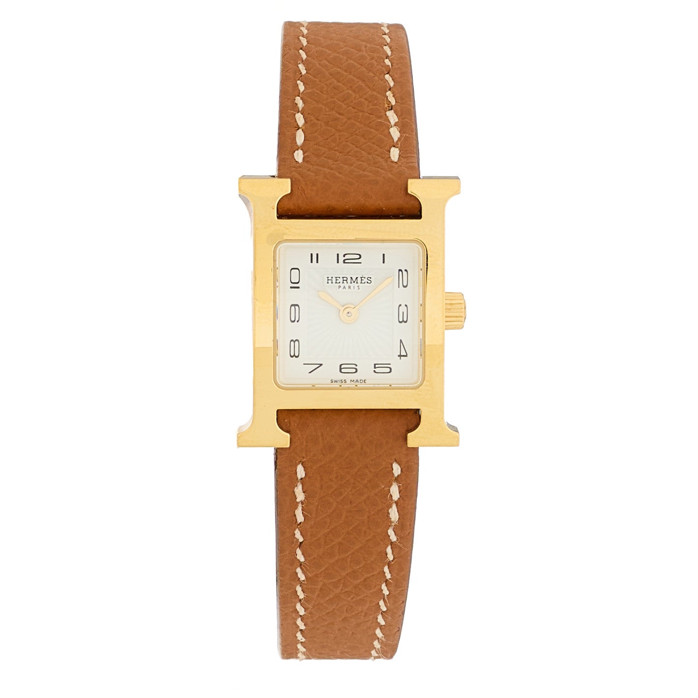 Stainless Steel Epsom 17.2mm Heure H Hour Quartz Watch Gold