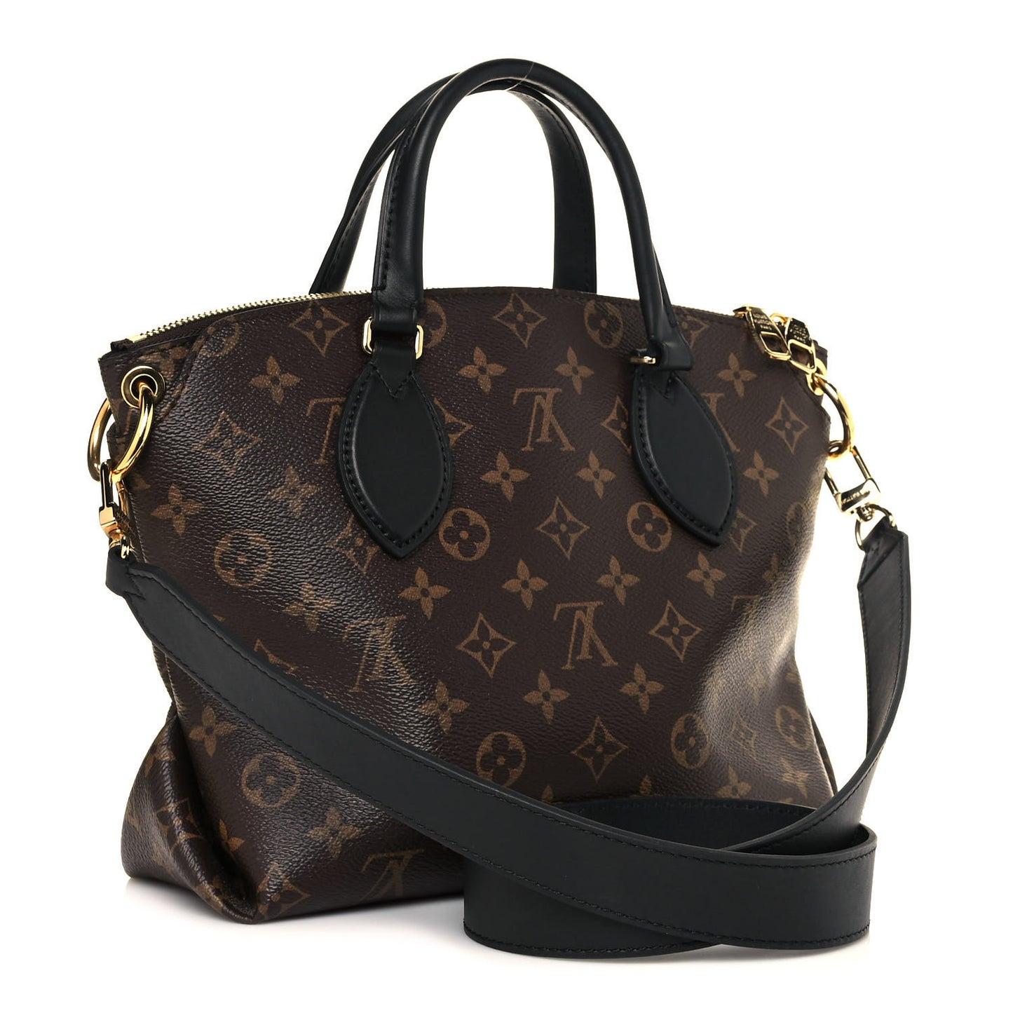 Monogram Flower Zipped Tote PM Black