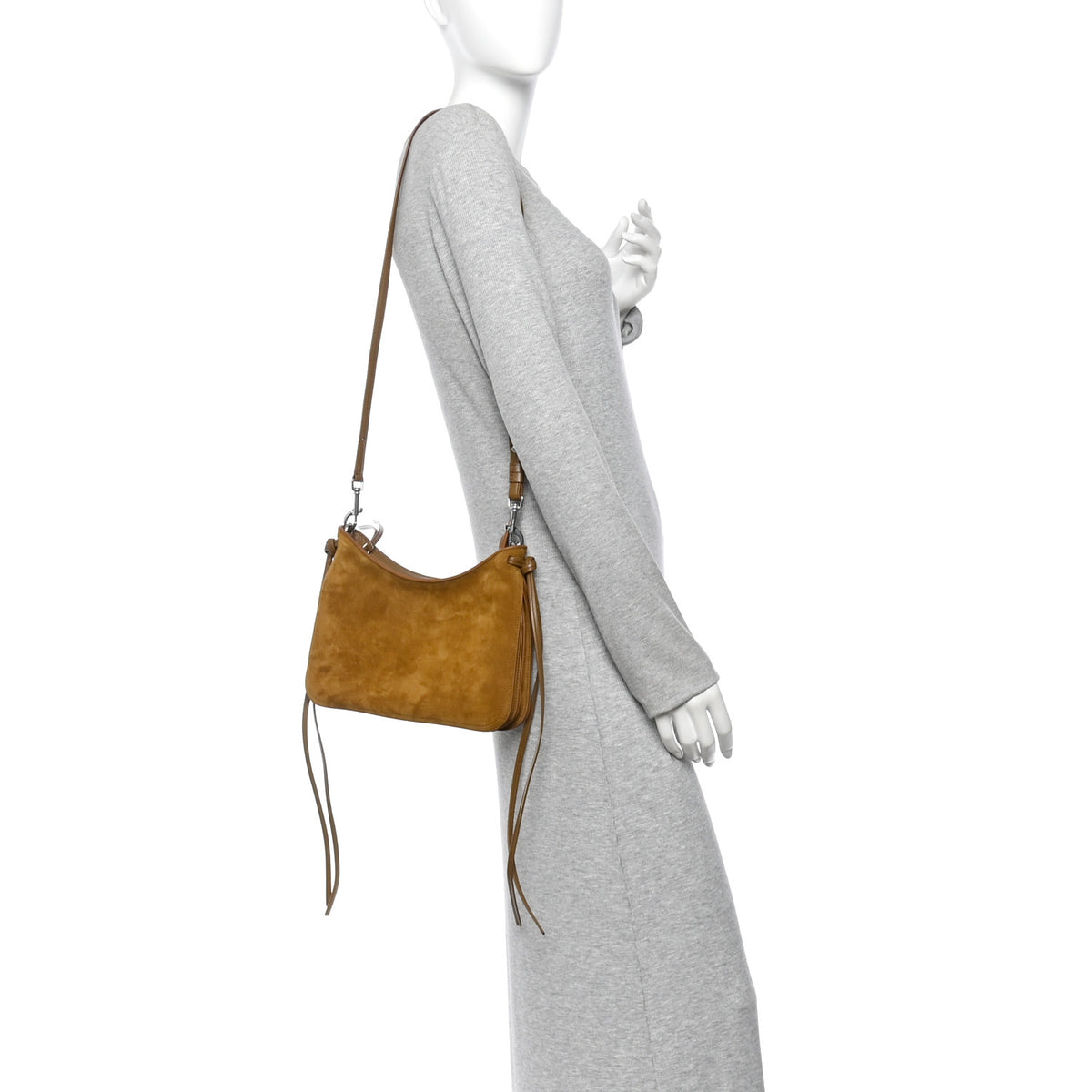 Phoebe Philo Suede Small Gig Bag Toffee 2 of 10
