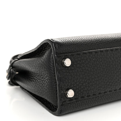 Fendi Cuoio Romano Selleria Bi-Color Mini Peekaboo Iconic Satchel Black Mou 9 of 11