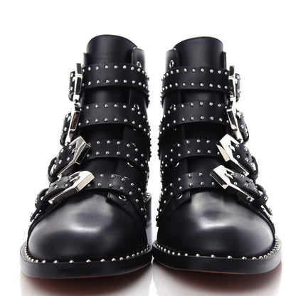 Givenchy Calfskin Studded Prue Buckle Bootie 38 Black 2 of 12