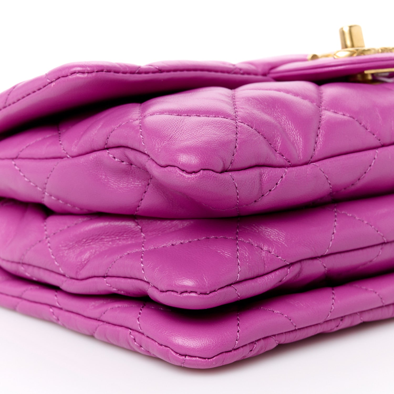 Chanel Lambskin Quilted Small Pillow Crush Flap Purple 10 of 11