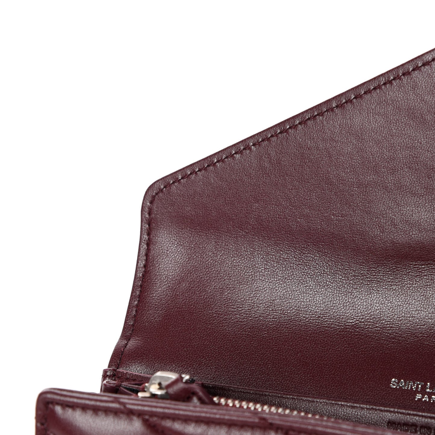 Lambskin Y Quilted Monogram Large Loulou Flap Wallet Legion Red