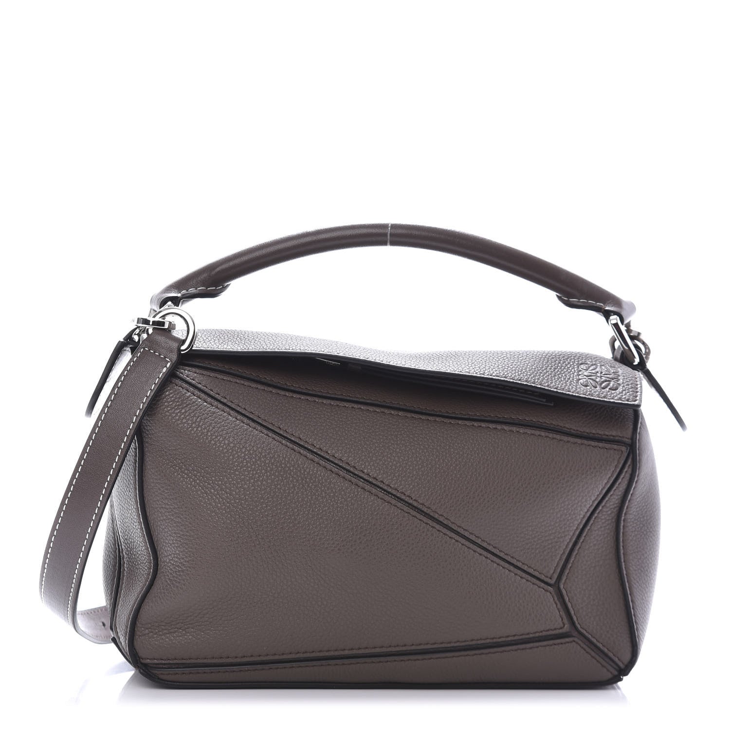 Loewe Calfskin Small Puzzle Bag Dark Taupe 1 of 10