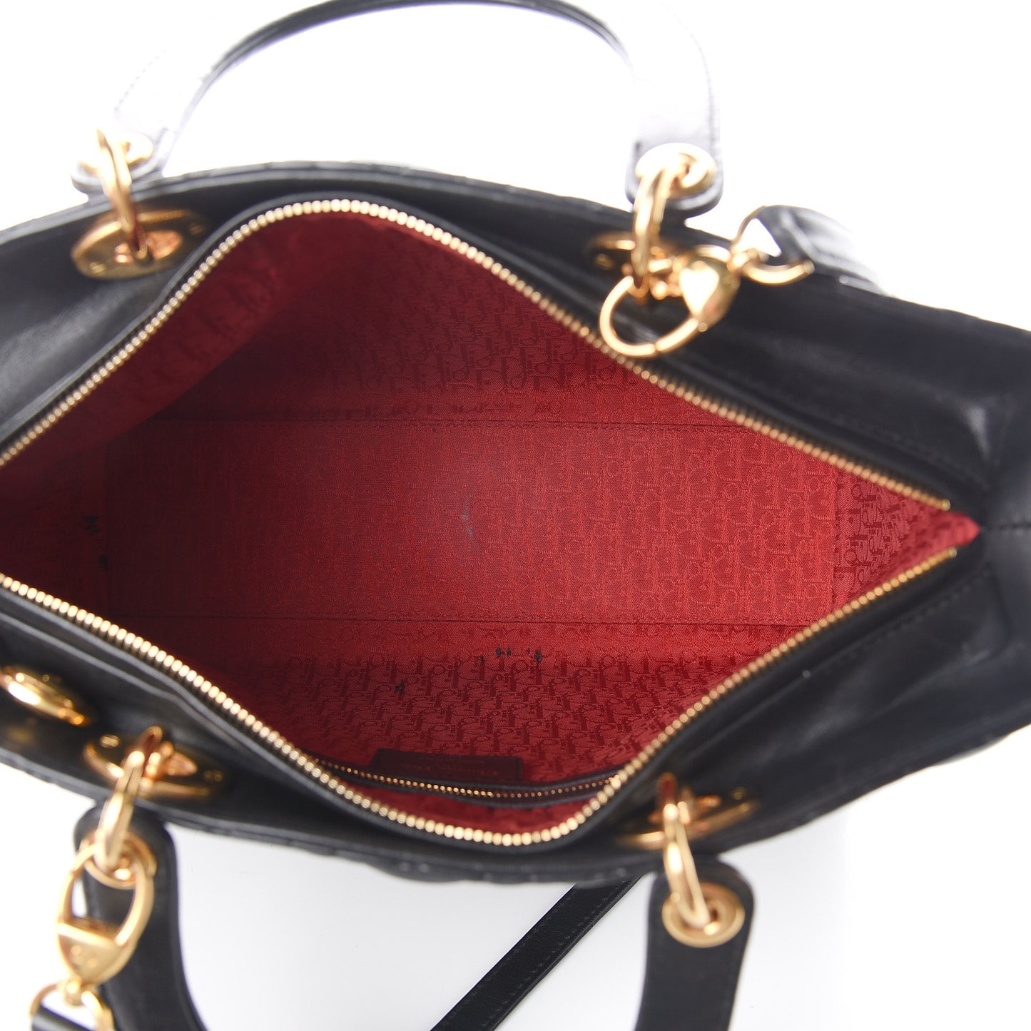 Lambskin Cannage Large Lady Dior Black