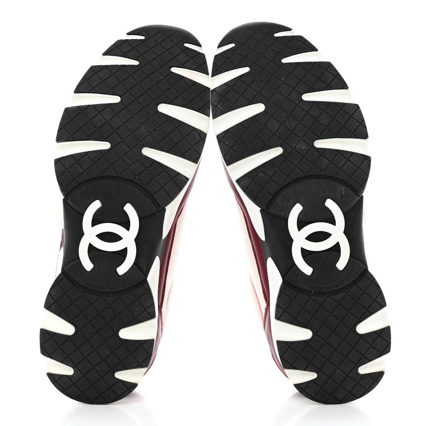 Calfskin CC Sneakers 41 Light Burgundy White Pink