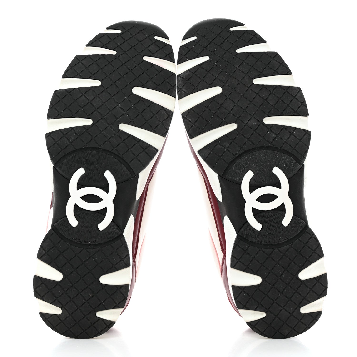 Chanel Calfskin CC Sneakers 41 Light Burgundy White Pink 5 of 12