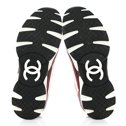 Chanel Calfskin CC Sneakers 41 Light Burgundy White Pink 5 of 12