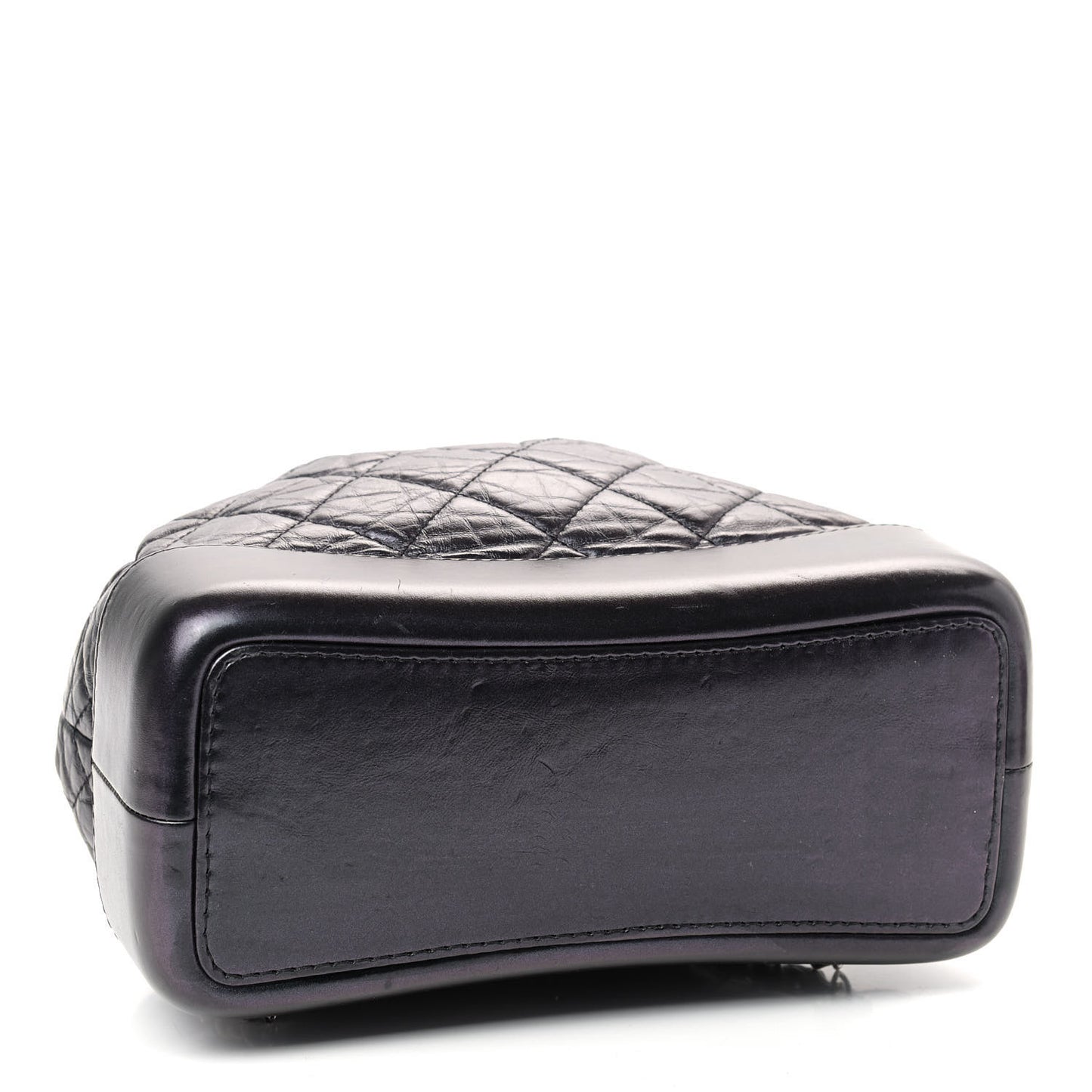 Aged Calfskin Quilted Small Gabrielle Backpack Black