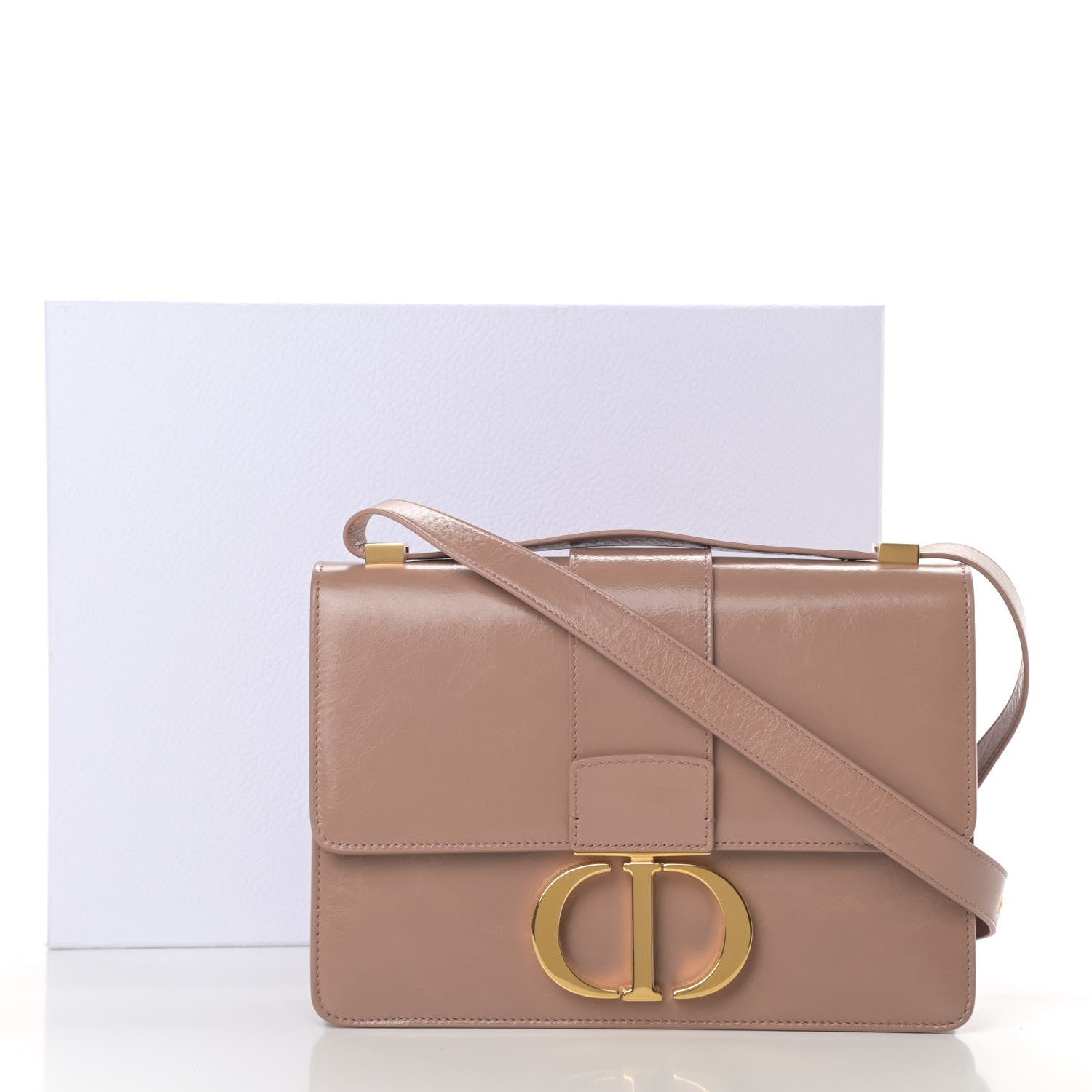 Christian Dior Shiny Crinkled Lambskin 30 Montaigne Flap Bag Fard 11 of 11