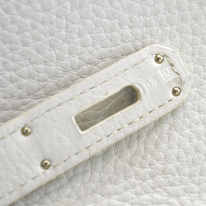 Hermes Taurillon Clemence Birkin 35 White 10 of 10
