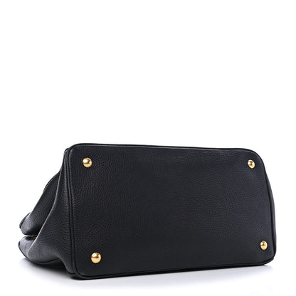 Prada Vitello Daino Tote Black 3 of 4
