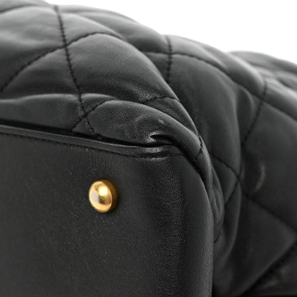 Chanel Calfskin Quilted Large Soft Elegance Tote Black 18 of 25