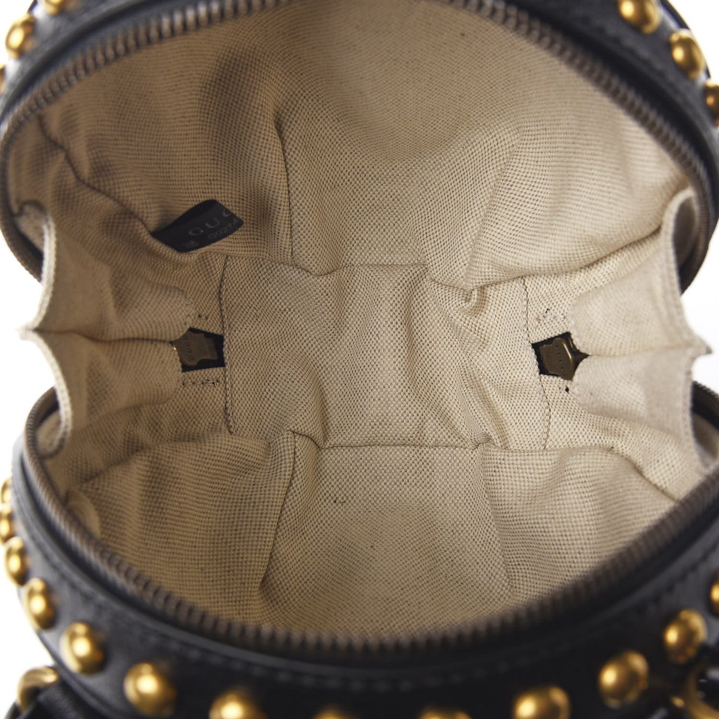 Calfskin Studded Mini Tifosa Baseball Shaped Shoulder Bag Black