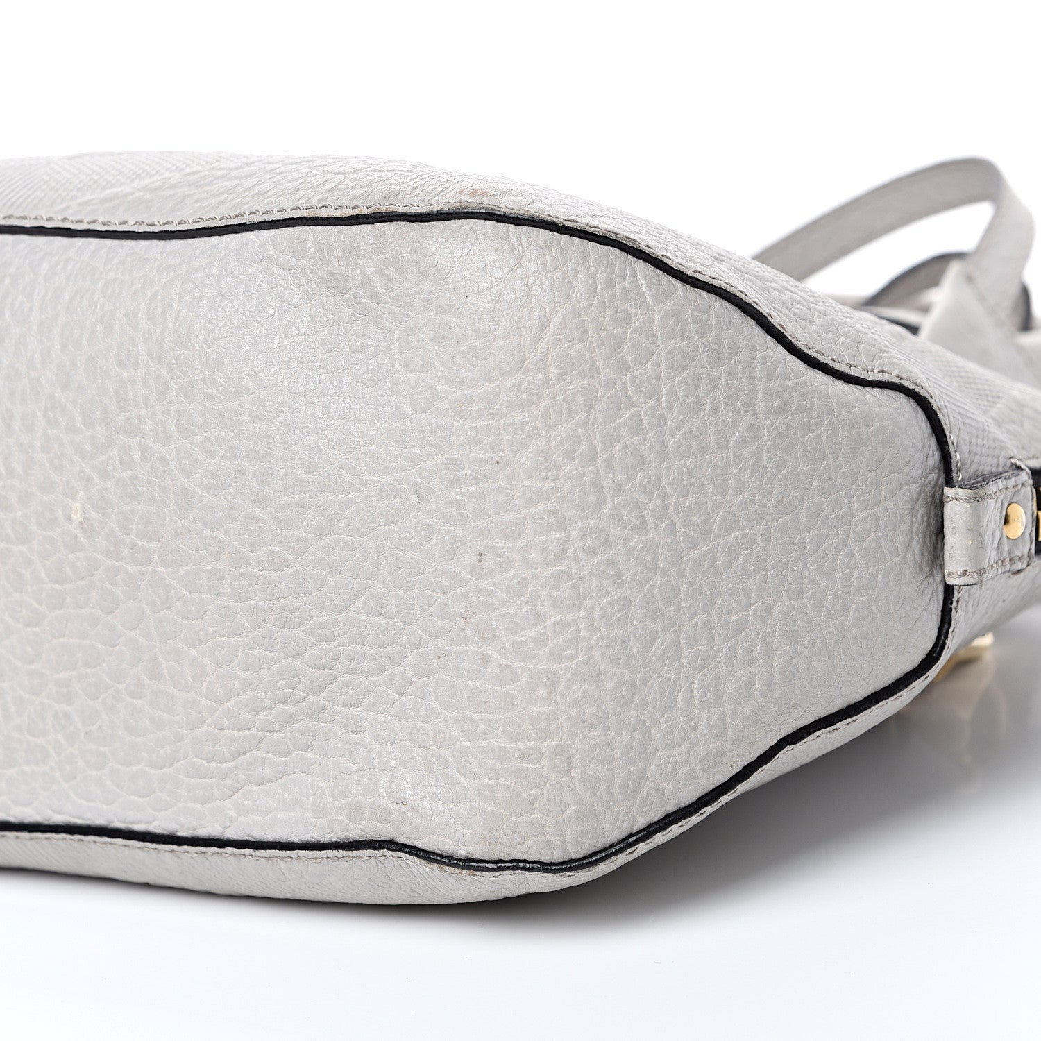 Burberry Heritage Grain Check Embossed Small Orchard Bowling Bag Pale Grey 10 of 18