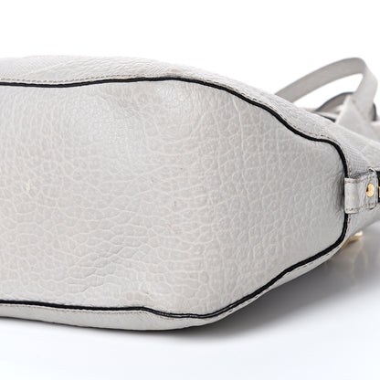 Burberry Heritage Grain Check Embossed Small Orchard Bowling Bag Pale Grey 10 of 18