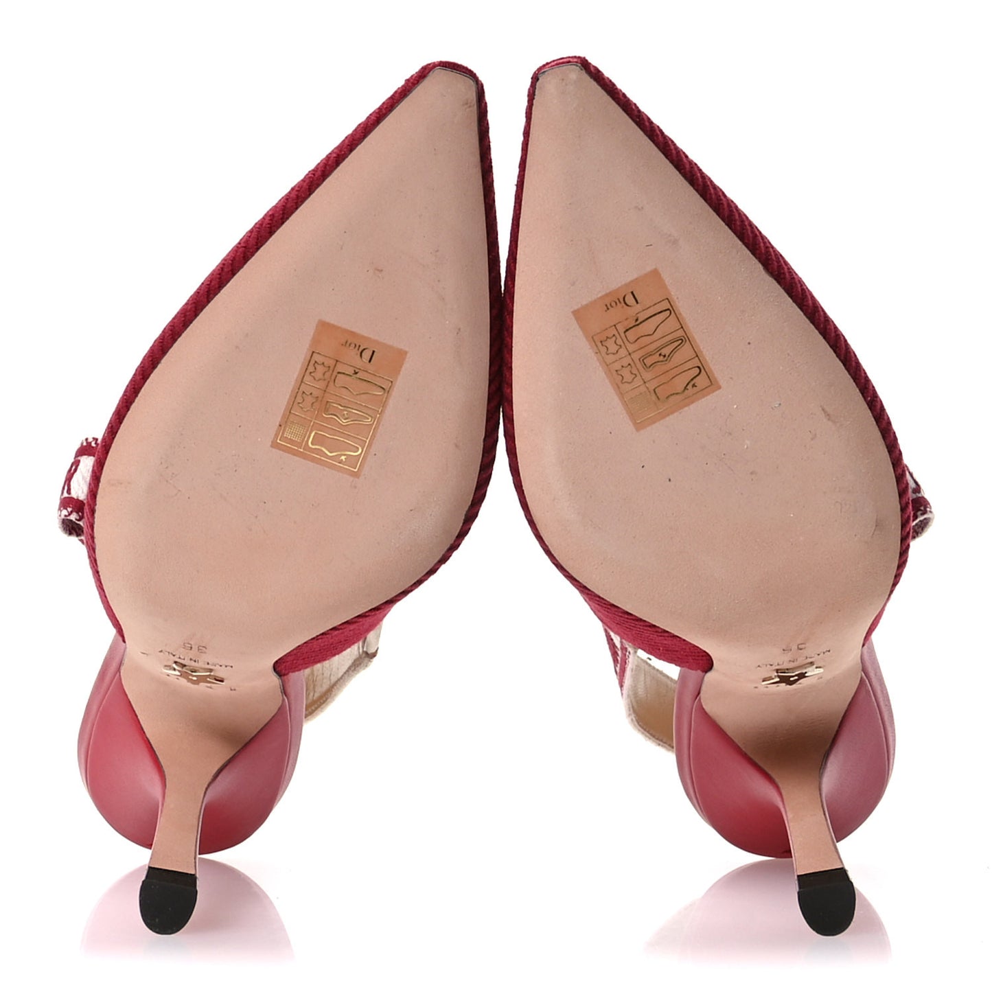 Technical Canvas Ribbon J Adior Slingback 100mm Pumps 36 Cherry