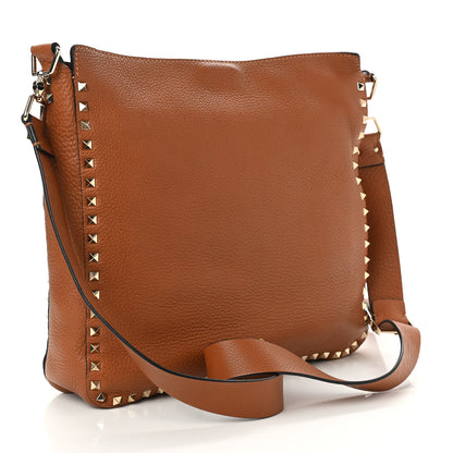 Valentino Garavani Pebbled Calfskin Large Rockstud Flip-Lock Messenger Bag Light Cuir 3 of 10