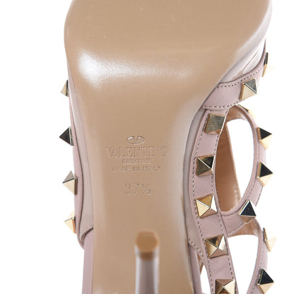 Valentino Garavani Patent Rockstud Ankle Strap Pumps 37.5 Poudre 6 of 9