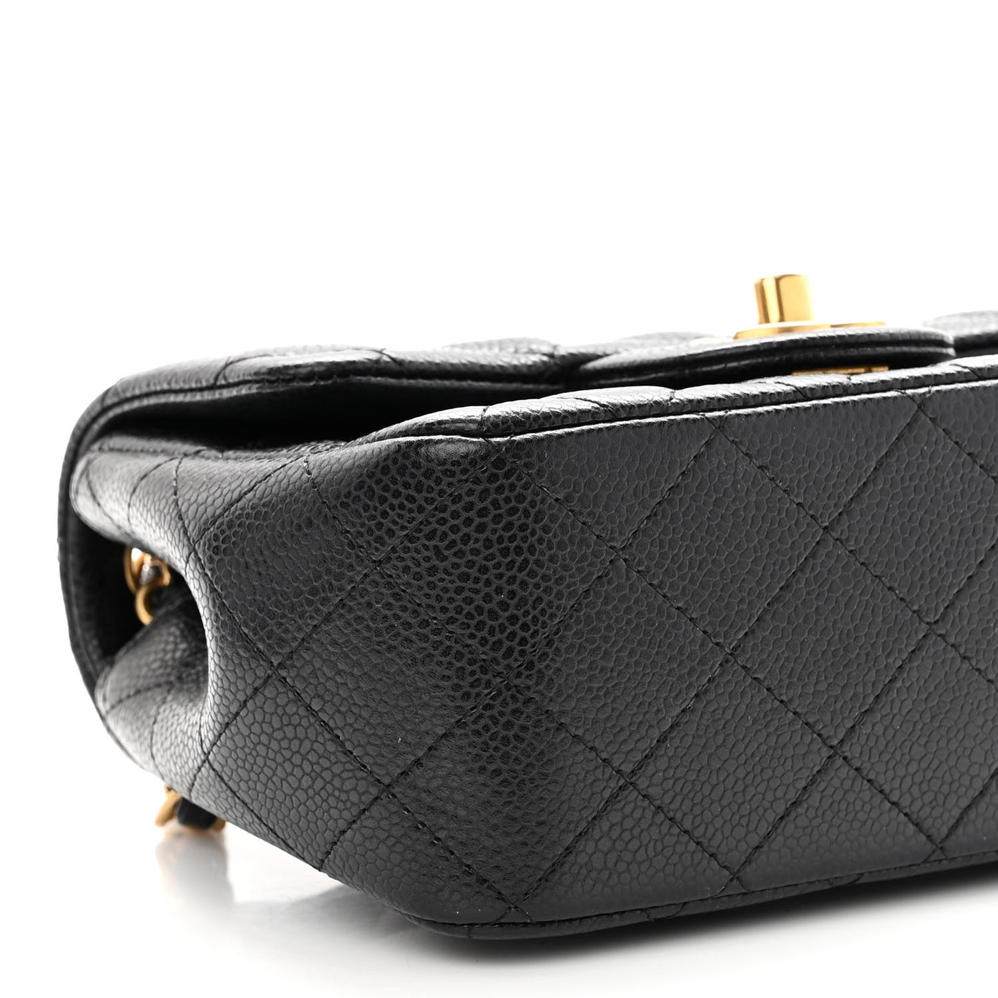 Caviar Quilted Mini Square Flap Black