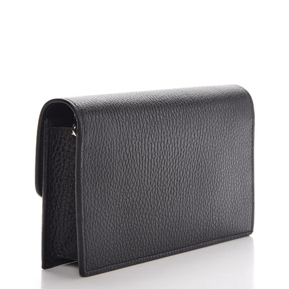 Gucci Dollar Calfskin Interlocking G Chain Wallet Black 3 of 8
