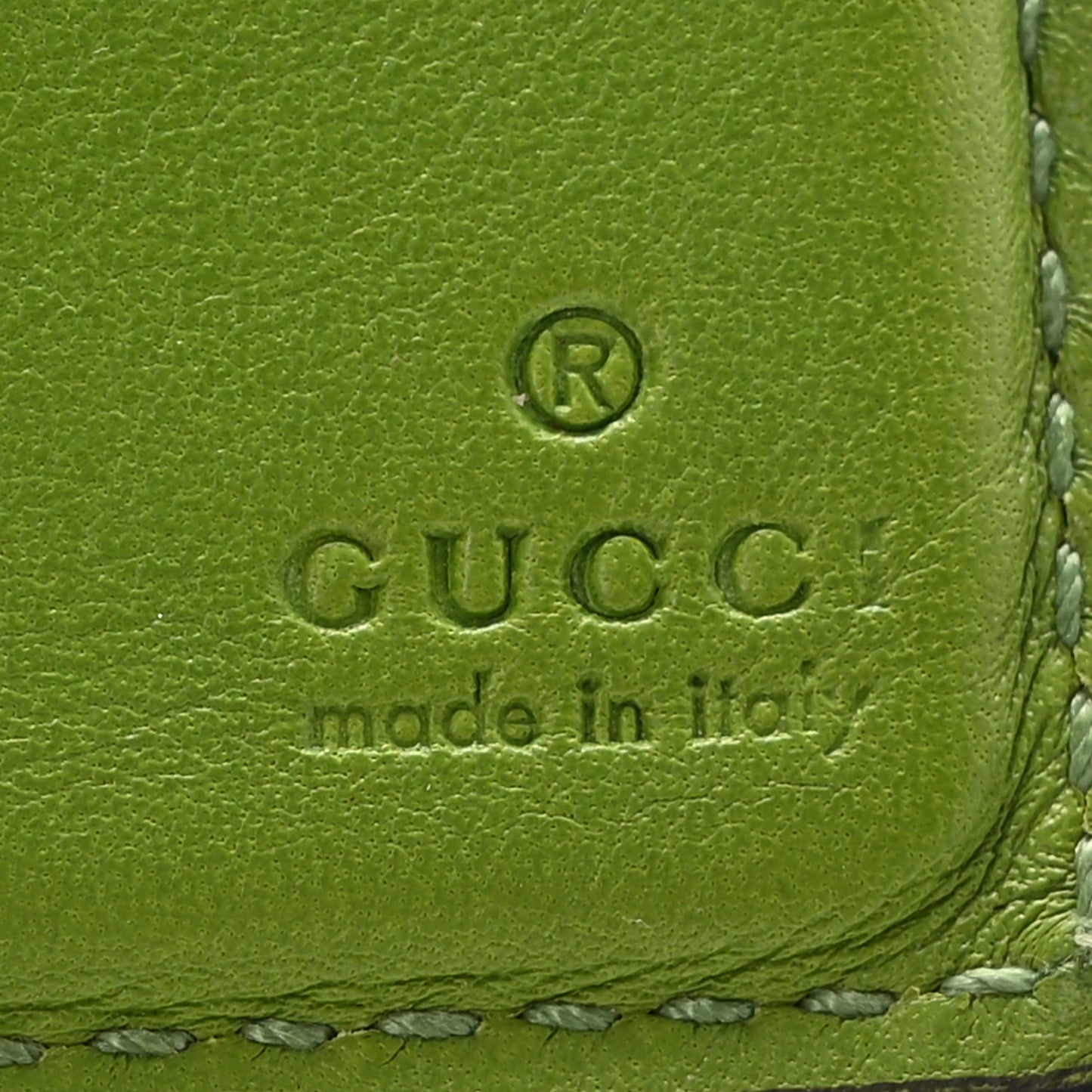 Patent Microguccissima Bi-Fold Wallet Green
