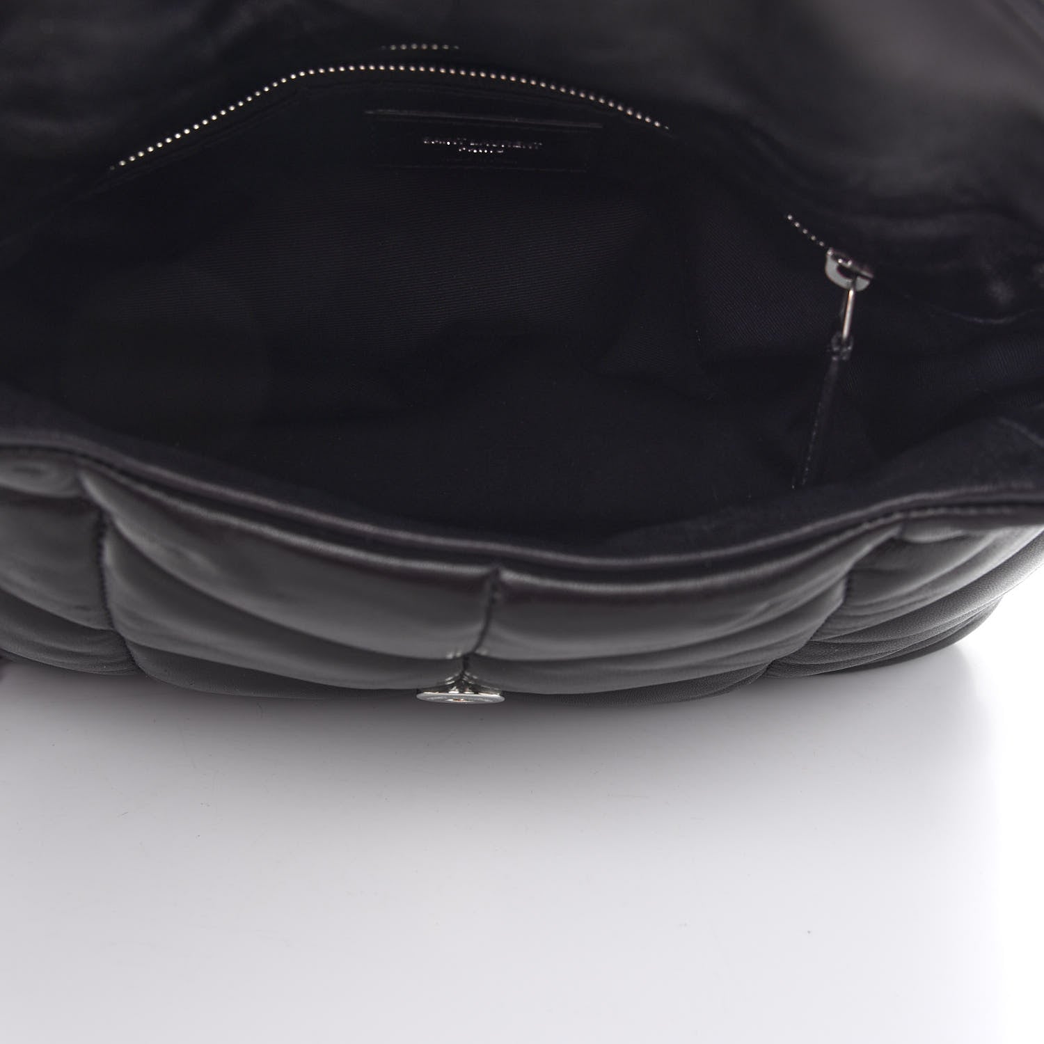 Saint Laurent Lambskin Quilted Small Loulou Puffer Monogram Chain Satchel Black 5 of 9