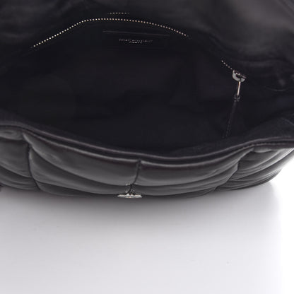 Saint Laurent Lambskin Quilted Small Loulou Puffer Monogram Chain Satchel Black 5 of 9