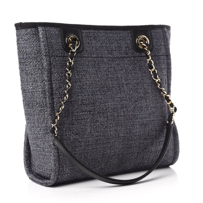 Chanel Lurex Straw Mini Deauville Tote Black 3 of 10