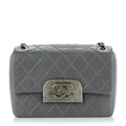 Chanel Aged Calfskin Quilted CC Square Flap Light Purple 1 of 8