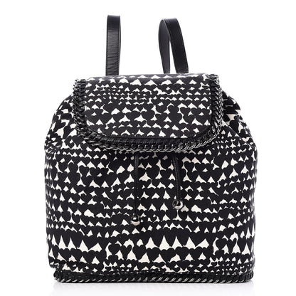 Stella McCartney Shaggy Deer Hearts Falabella Backpack Bag Black 1 of 8