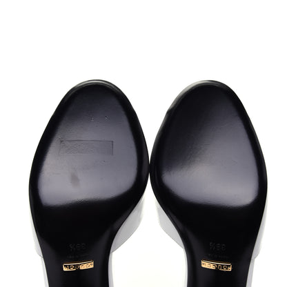 Gucci Polished Calfskin Scarlet Mid Heel Slide Sandals 39.5 Great White 10 of 12